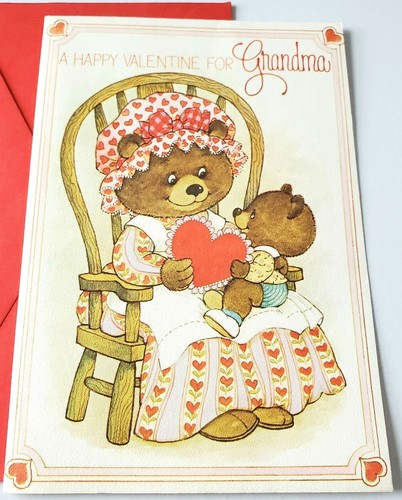 Vintage valentine card grandma - valentine,