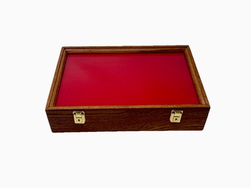 Oak wood display case - wood,