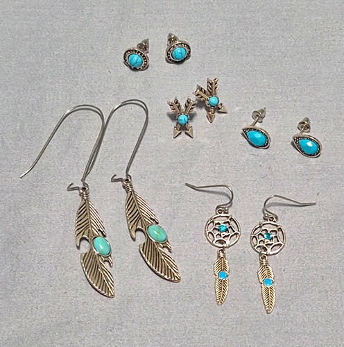 Turquoise silver tone - turquoise,