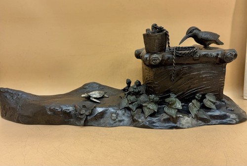 Japanese meiji bronze - &, silver