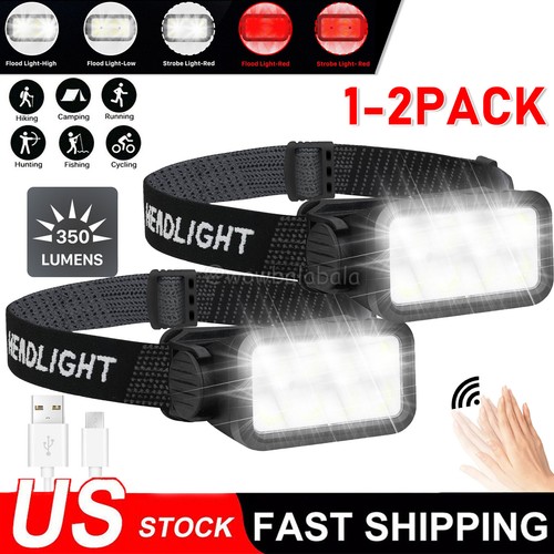 Cob led headlamp usb - cob,