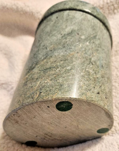 Green marble container wine - container,