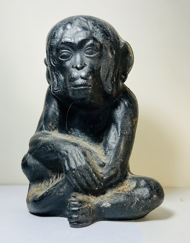 Antique cast iron monkey - antique,