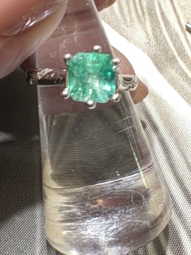 Natural colombian emerald ring - natural,