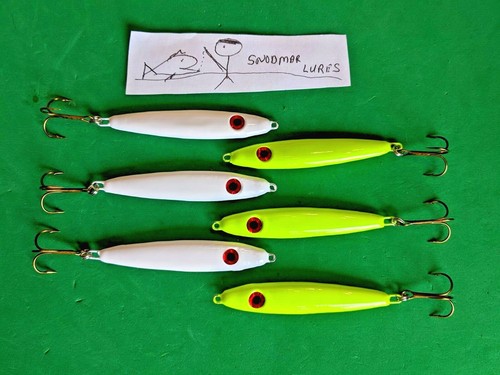 6 minnow spoons lead - 1.5, oz
