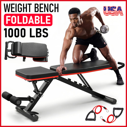 Foldable dumbbell weight bench - foldable,
