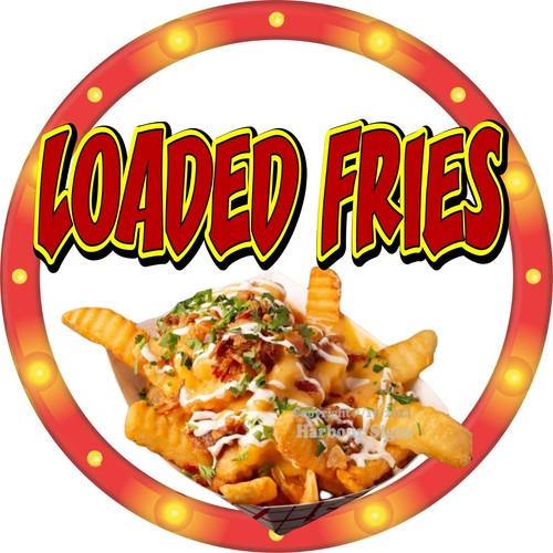 Fries loaded decal snacks - fries,