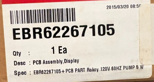 Ebr62267105 top load - ebr62267105, lg