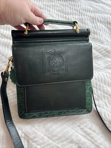 Vtg belle rose leather bag - belle,