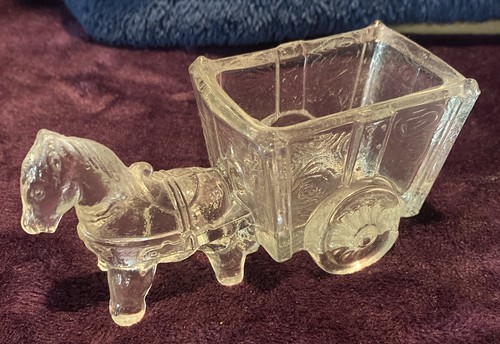 Glass figural candy container - glass,