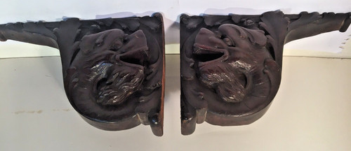 Antique gothic pair - pair, european