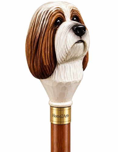 Hand carved wooden dog head - carved,