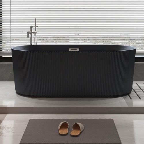 Black fluted style - black,