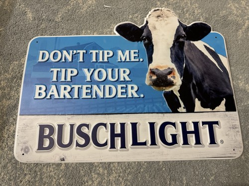Busch light cow metal - busch,