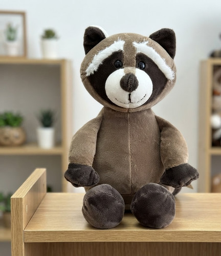 Cute brown raccoon plush - brown, toy