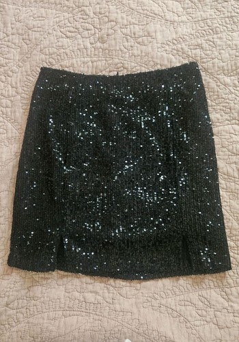 Black sequin mini - mini, skirt
