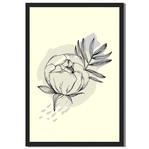 Framed floral peony art print - art,