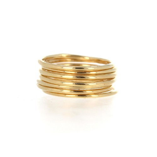 Smooth gold stacker - stacker,, 14k