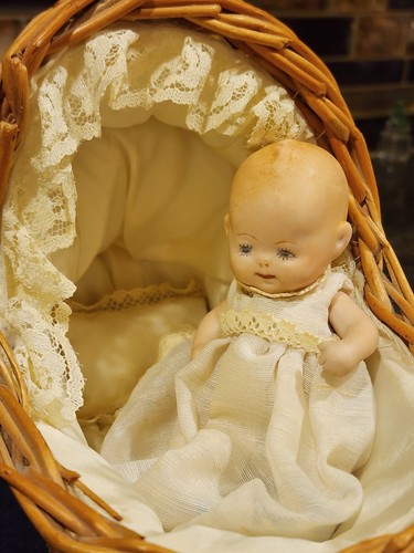 Vintage bisque baby doll - bisque,
