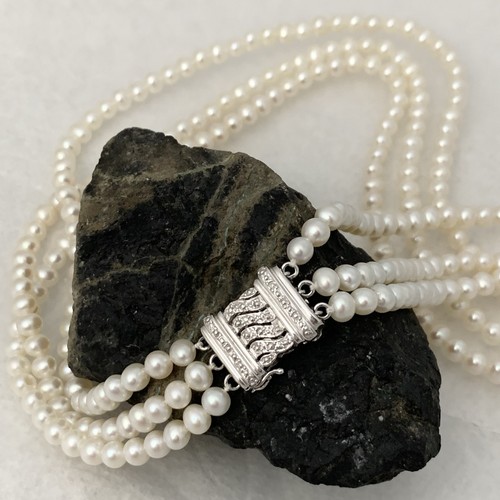 Pearl necklace 14k - pearl, white