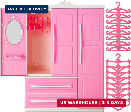 Doll closet furniture wardrobe - closet,