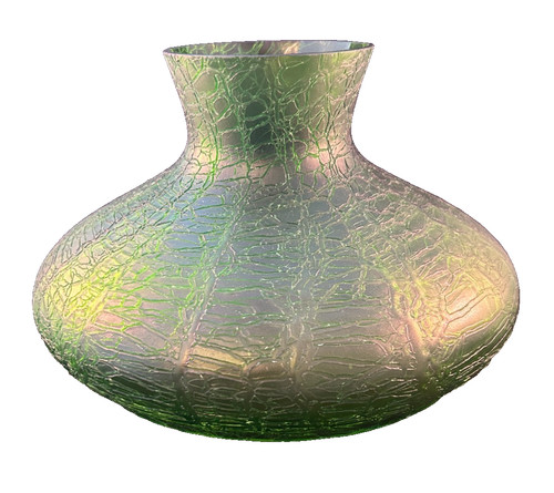 Vintage green crackel - , glass