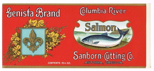 Original tin can label vintage - tin,