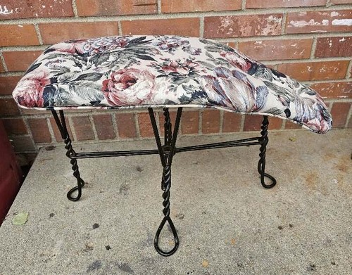 Vintage cast iron bench - vintage,