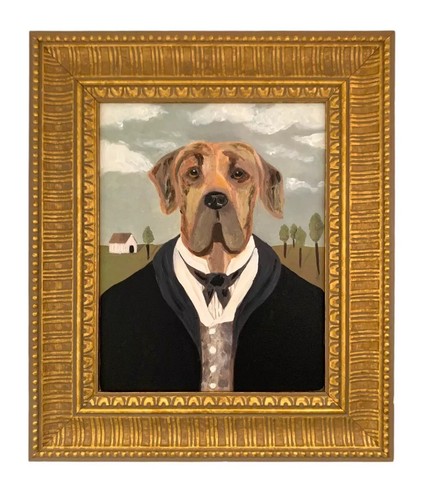 Dog painting pet portrait - portrait, on