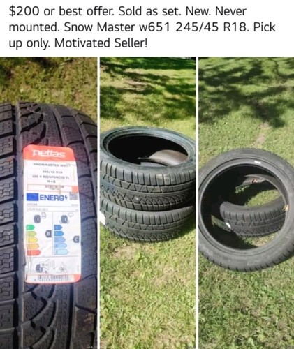 New never mounted snow master - new,