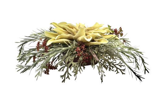 Floral arrangement dark red