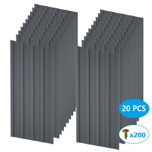 Pcs roof panels - 20, galvanized