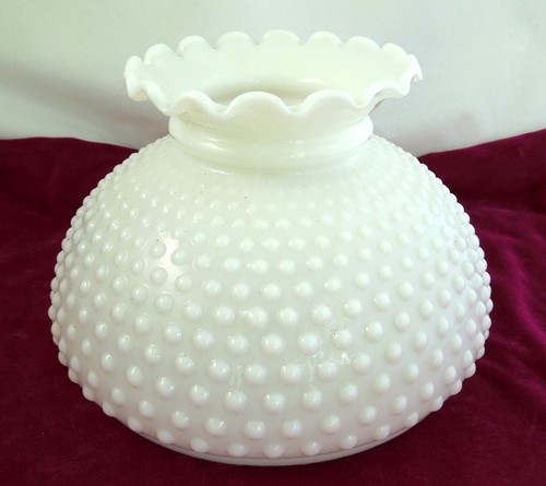 Milk glass ruffled hobnail - milk,