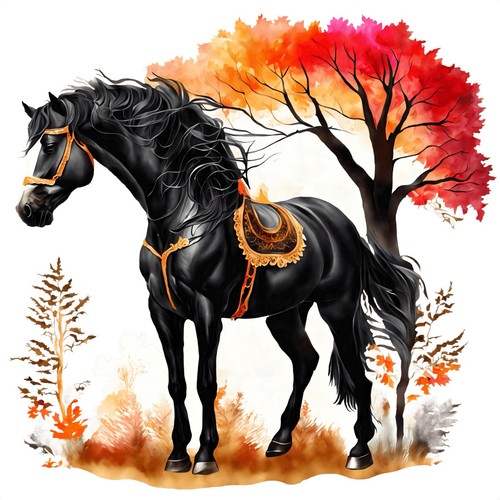 Animal sticker horse - (3, inch)