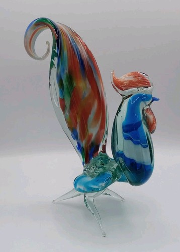 Handblown art glass - art, rooster
