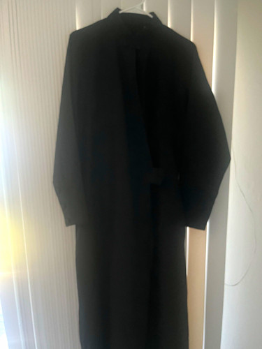 Black orthodox cassock clergy - black,