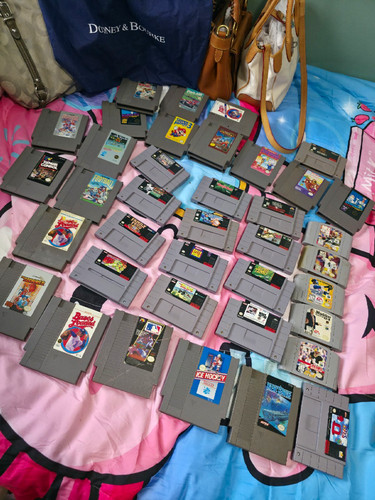 Nintendo mixed lot nes - &, snes