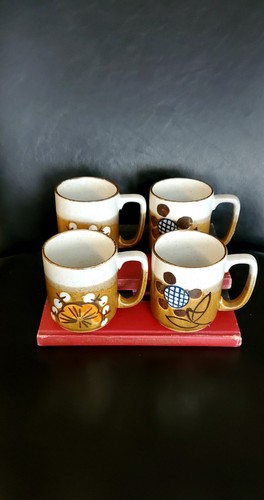 Otagiri stoneware floral mugs - otagiri,