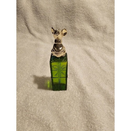 Perfume bottle green - bottle, glass