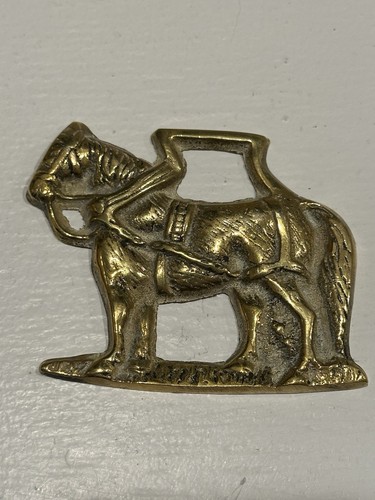 Brass horse medallion - horse,