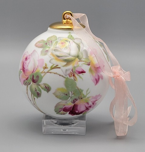 Porcelain ornament ball pink - ornament,