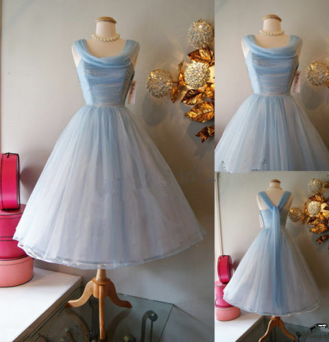 Vintage blue 1950s - blue,