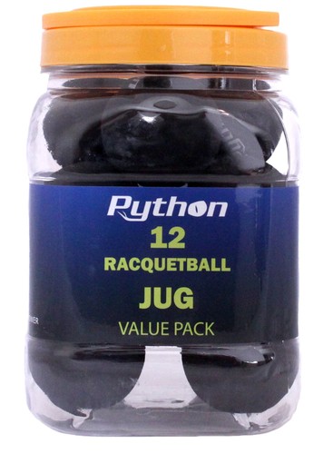 Python black racquetballs - black,