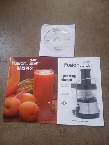 Fusion juicer operating manual - fusion,