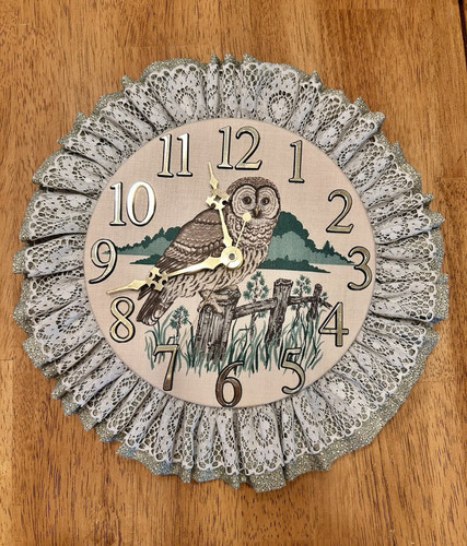 Vintage owl analog wall - vintage, clock