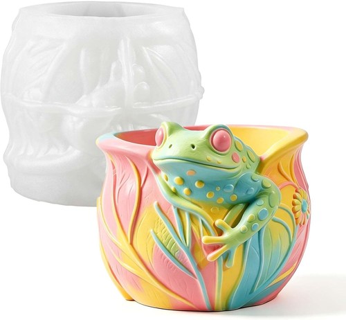 Frog leaf planter silicone - leaf,