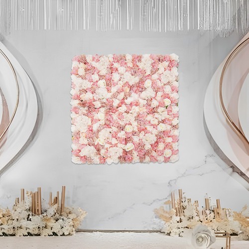 Silk rose flower wall backdrop - silk,