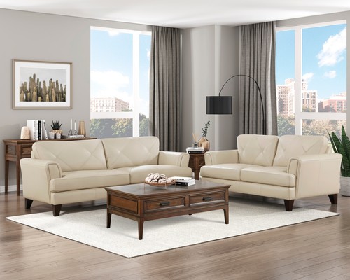Top grain leather cream - pc,