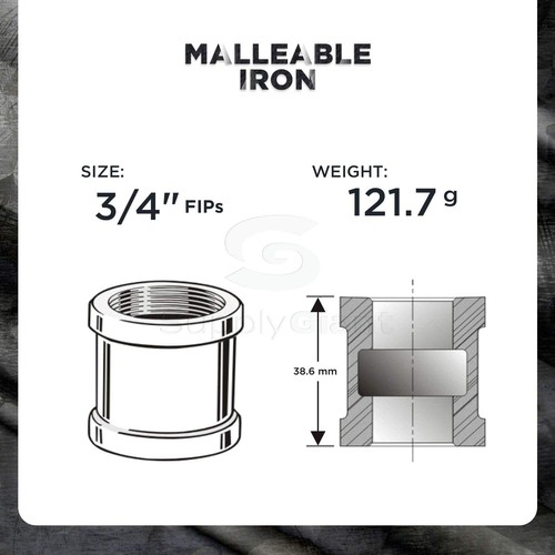 In black malleable - black,