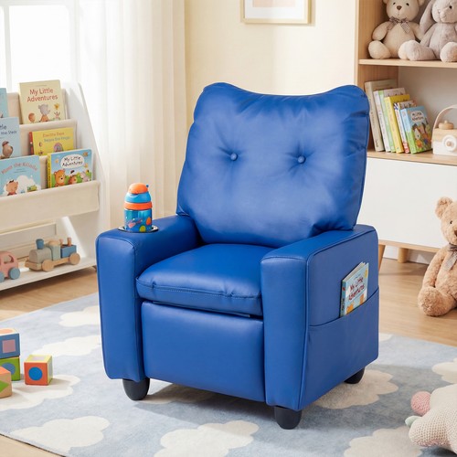 Kids recliner chair leather - pu,